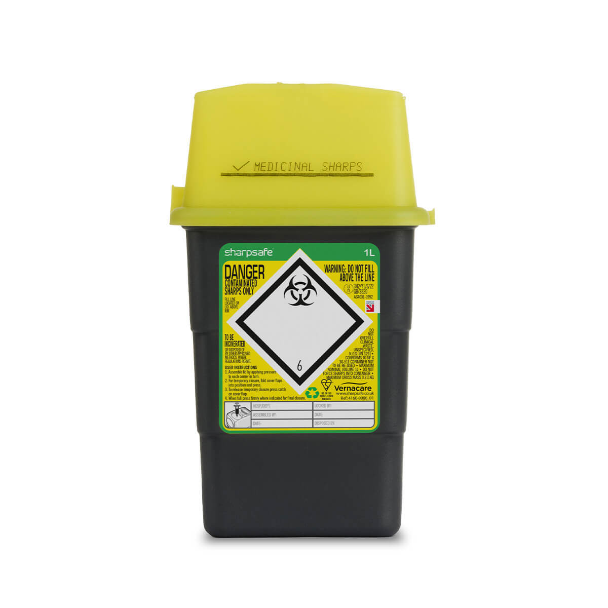 Sharpsafe 1 Litre Sharps Container