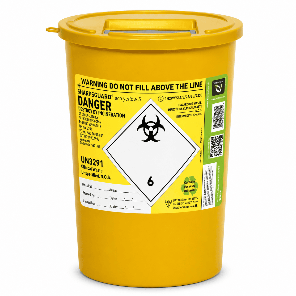 Sharpsafe 5 Litre Sharps Container