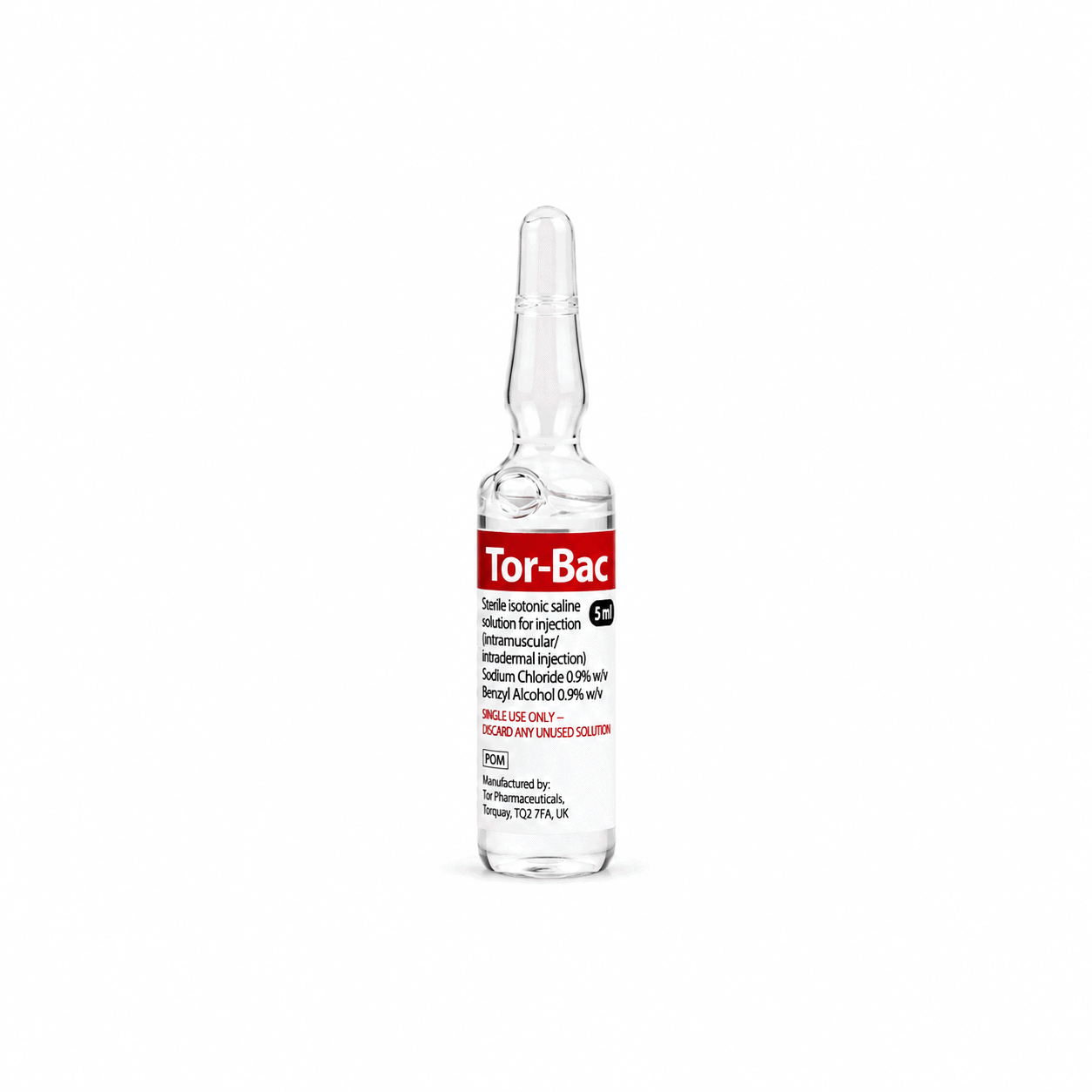 Tor-Bac Saline 5ml (Single Vial)