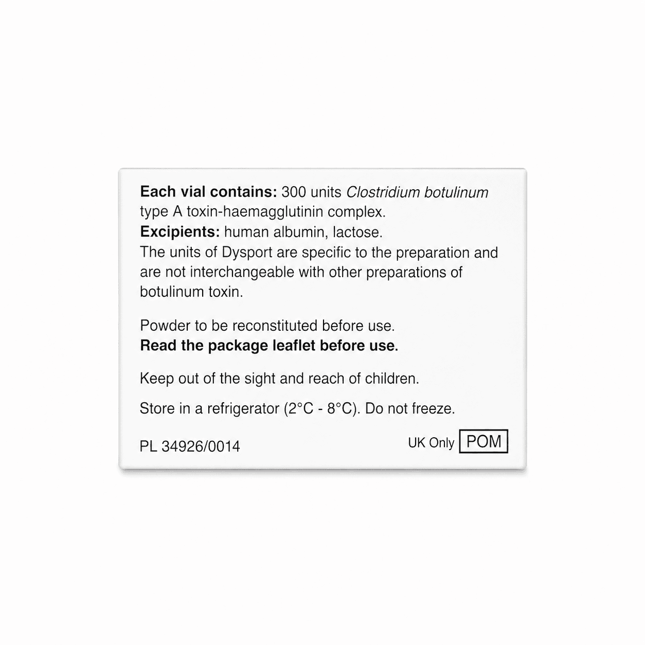 Dysport 300iu (Single Vial) - Image 2
