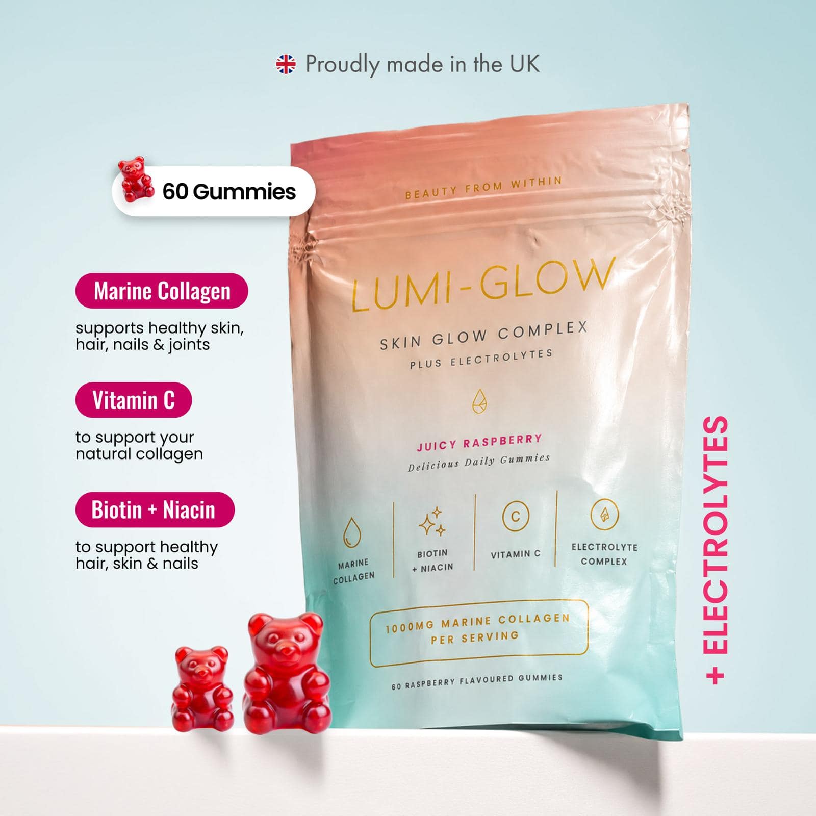 LUMI-GLOW Marine Collagen Gummies (60 Pack) - Image 3